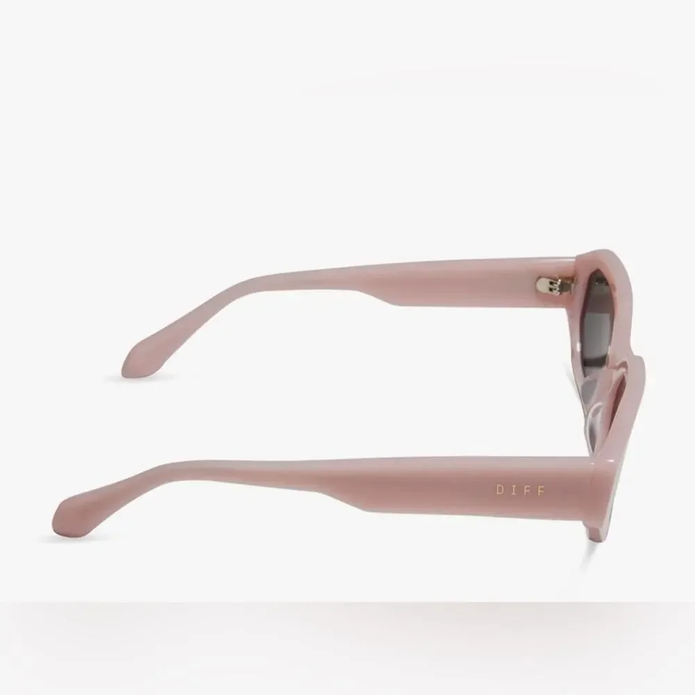 DIFF Pink Rectangle Sunglasses Polarized Y2K Aesthetic Retro UV 400